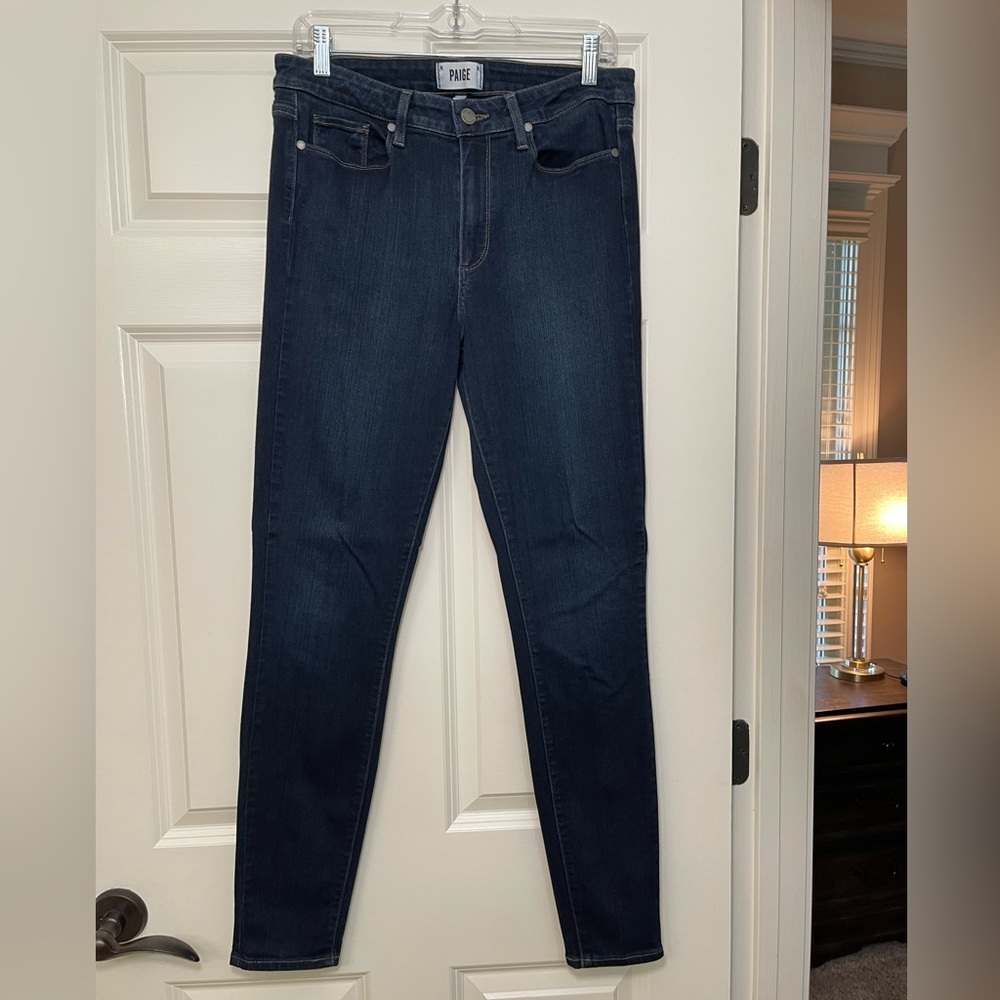 PAIGE Women’s Hoxton Ultra Skinny Jeans Size 31 Dark Wash Stretch Denim